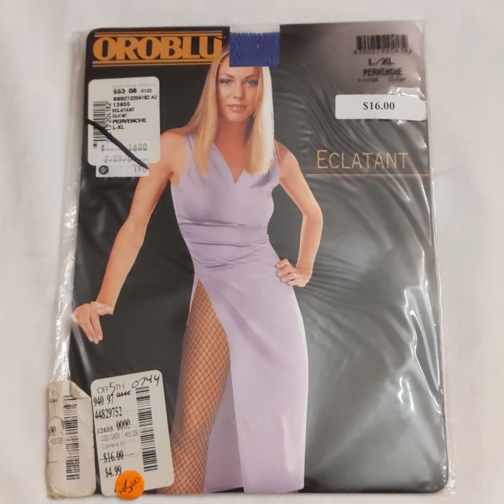 Oroblu elegant purple fishnet tights